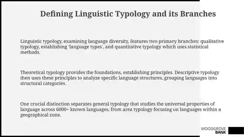 Comparative Typology as a Branch of linguistic typology 3