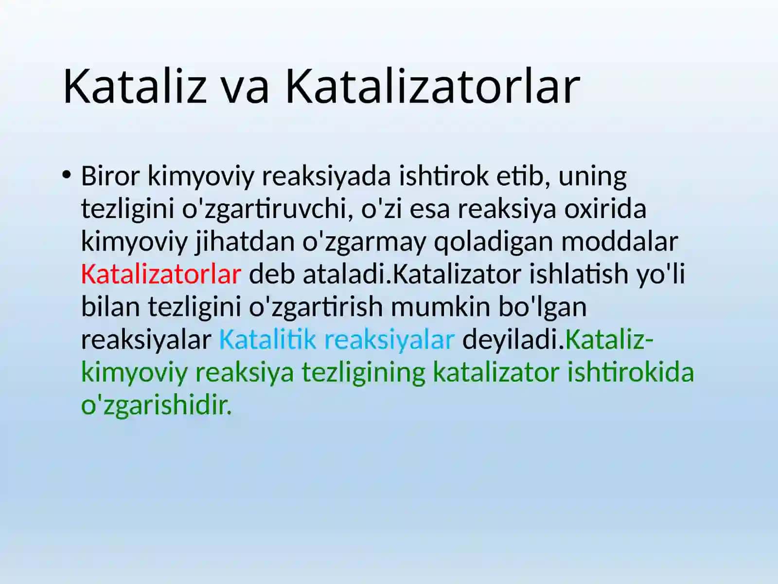 KATALIZ NAZARIYALARI 3