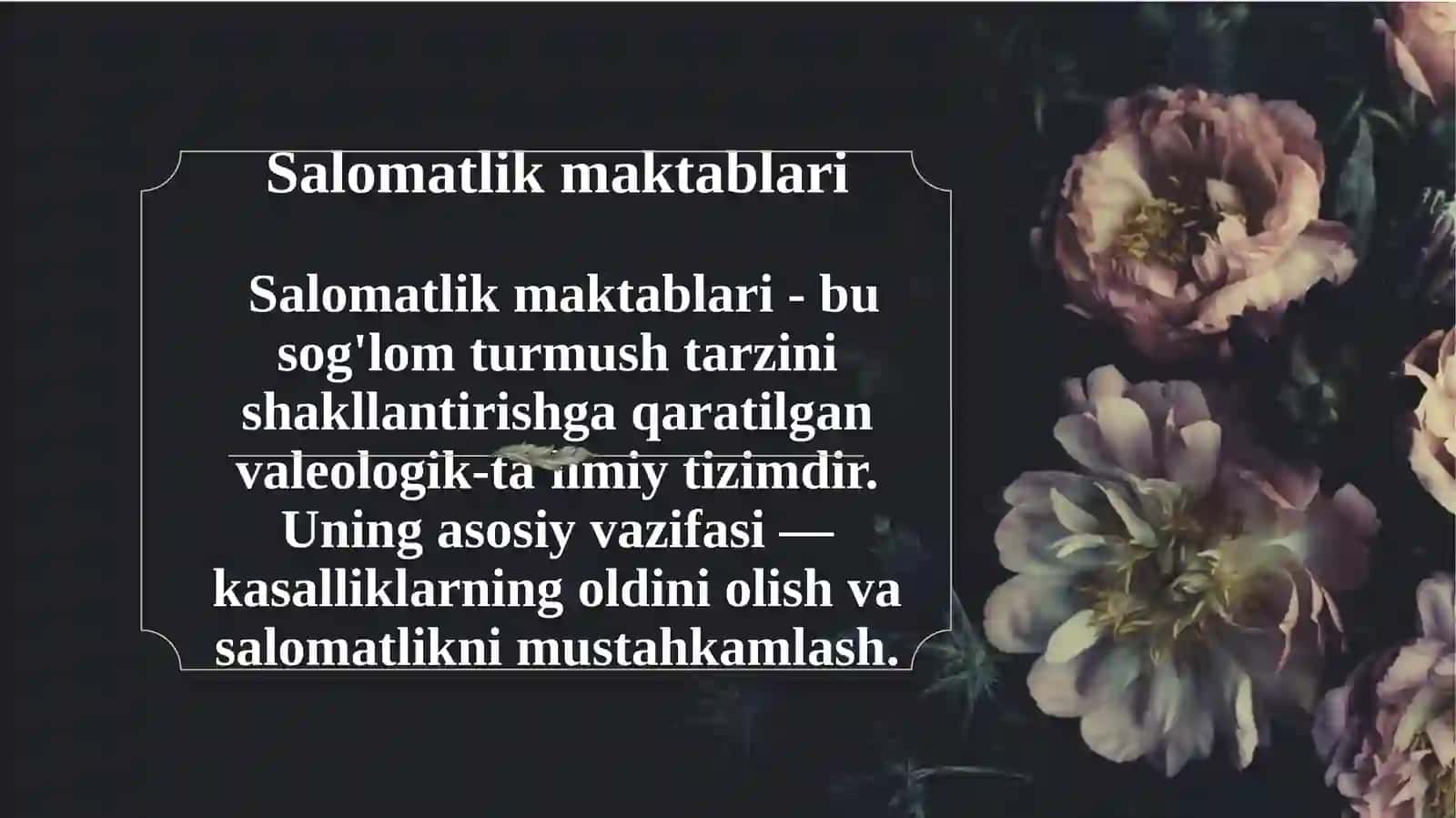 Salomatlik maktablari vaularning samaradorligi 3