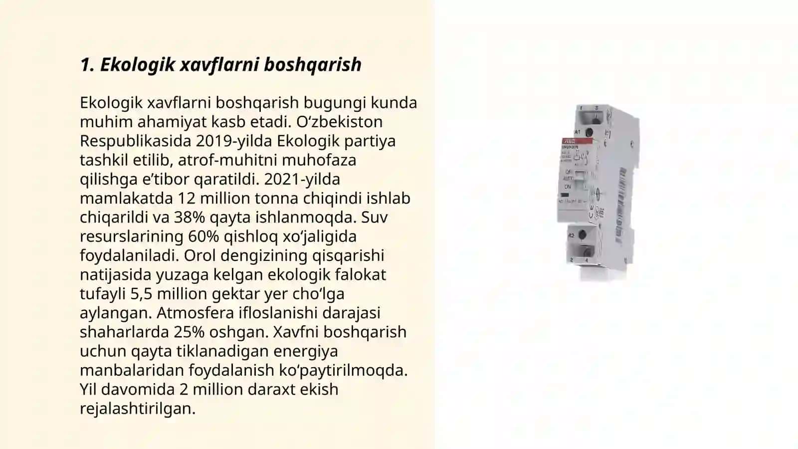 Ekologik xavflarni boshqarish 3