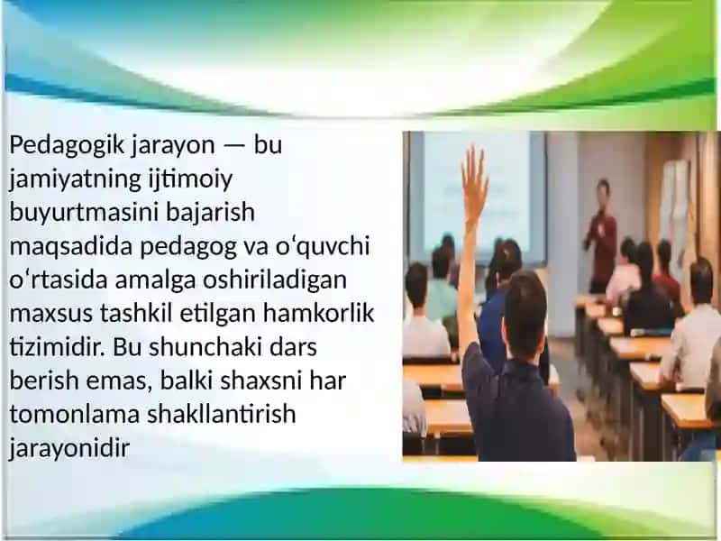 Pedagogika fanidan 15 betlik slayd -Yaxlit pedagogik jarayon va uning etaplari 3