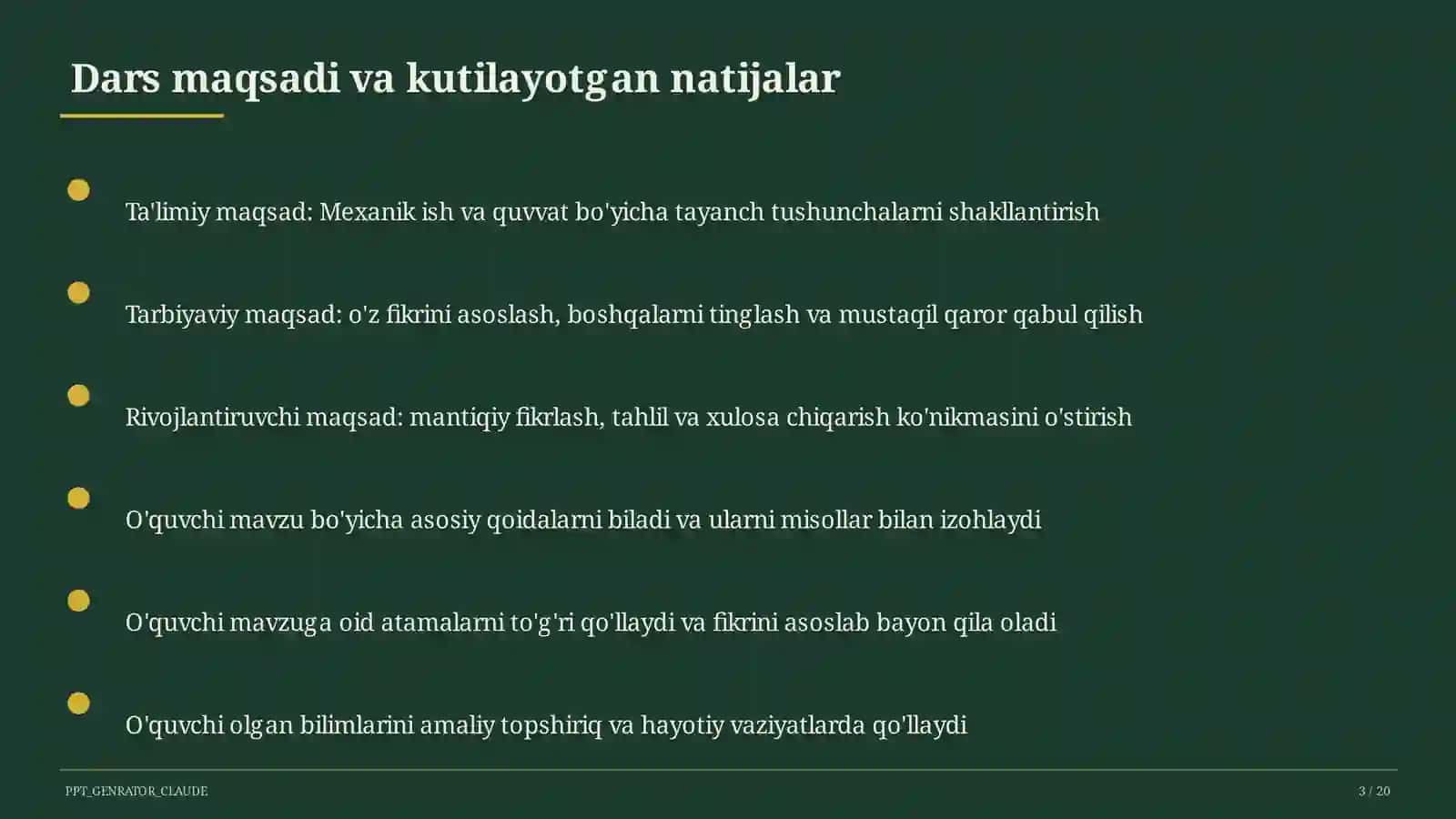 Mexanik ish va quvvat (7-sinf) 3