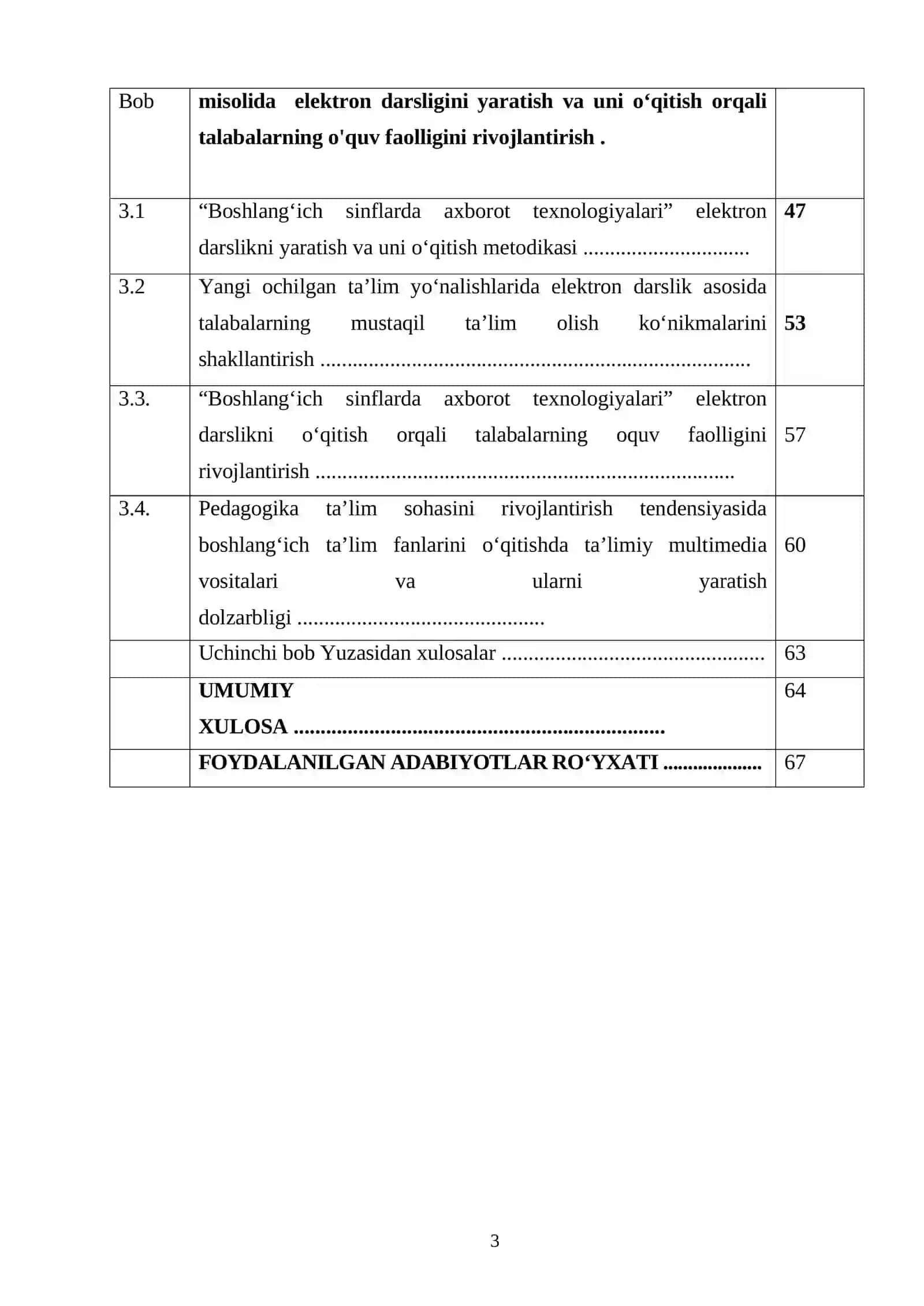 Pedagogika oliy ta`lim muassasalardagi boshlang‘ich ta`lim fanlarini o‘qitishning metodik sistemasini ishlab chiqish 3