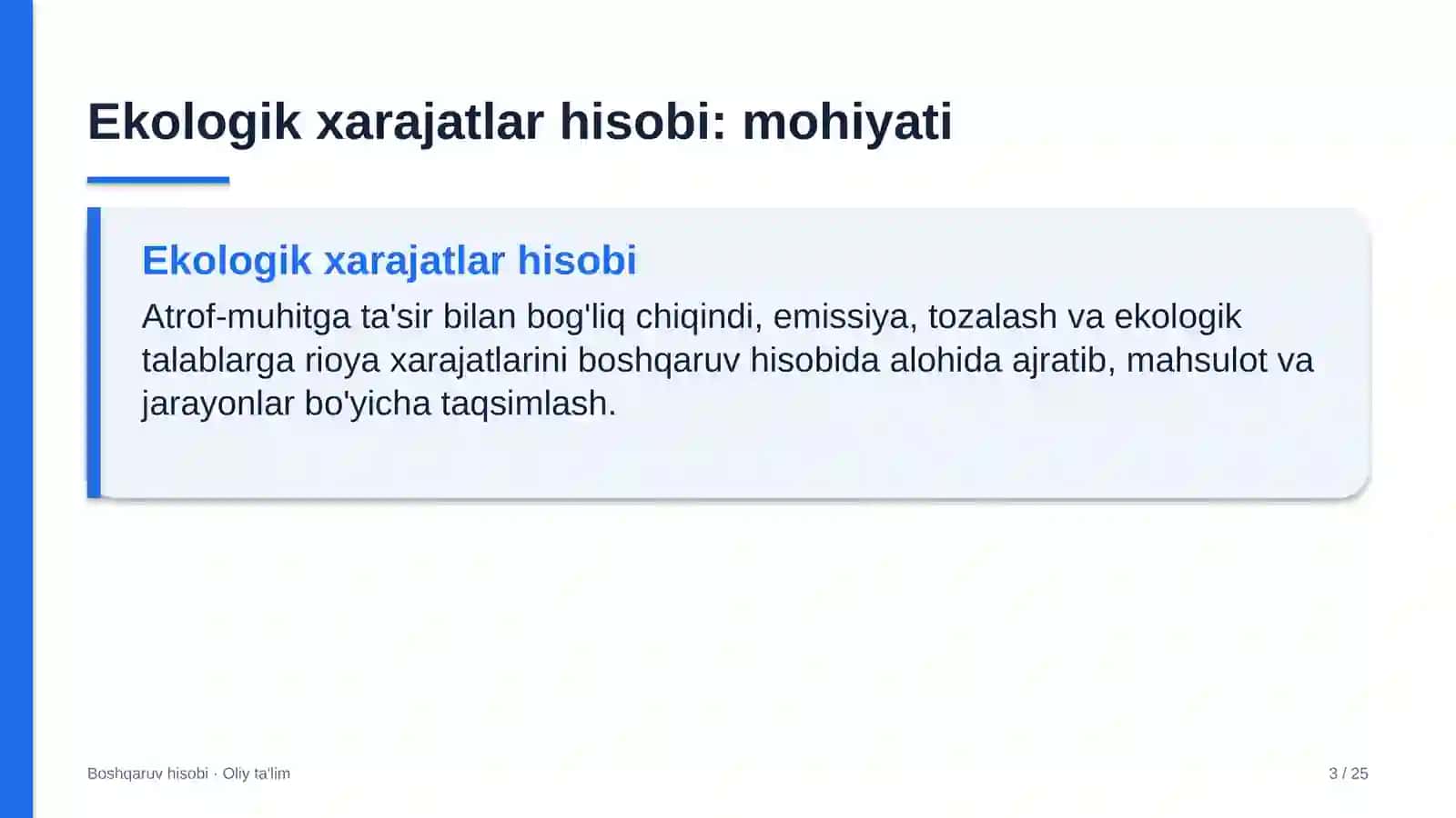 davlat qo'mitalarida ekologik xarajatlarni boshqaruv hisobida aks ettirish 8199 3