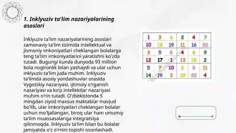 Rivojlanishta muammolari boʻlgan bolalar uchun inklyuziv taʼlimni amaliyotga kiritish algoritmlari 3