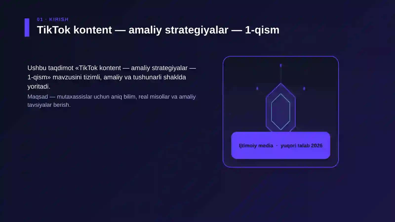 TikTok kontent — amaliy strategiyalar — 1-qism 3