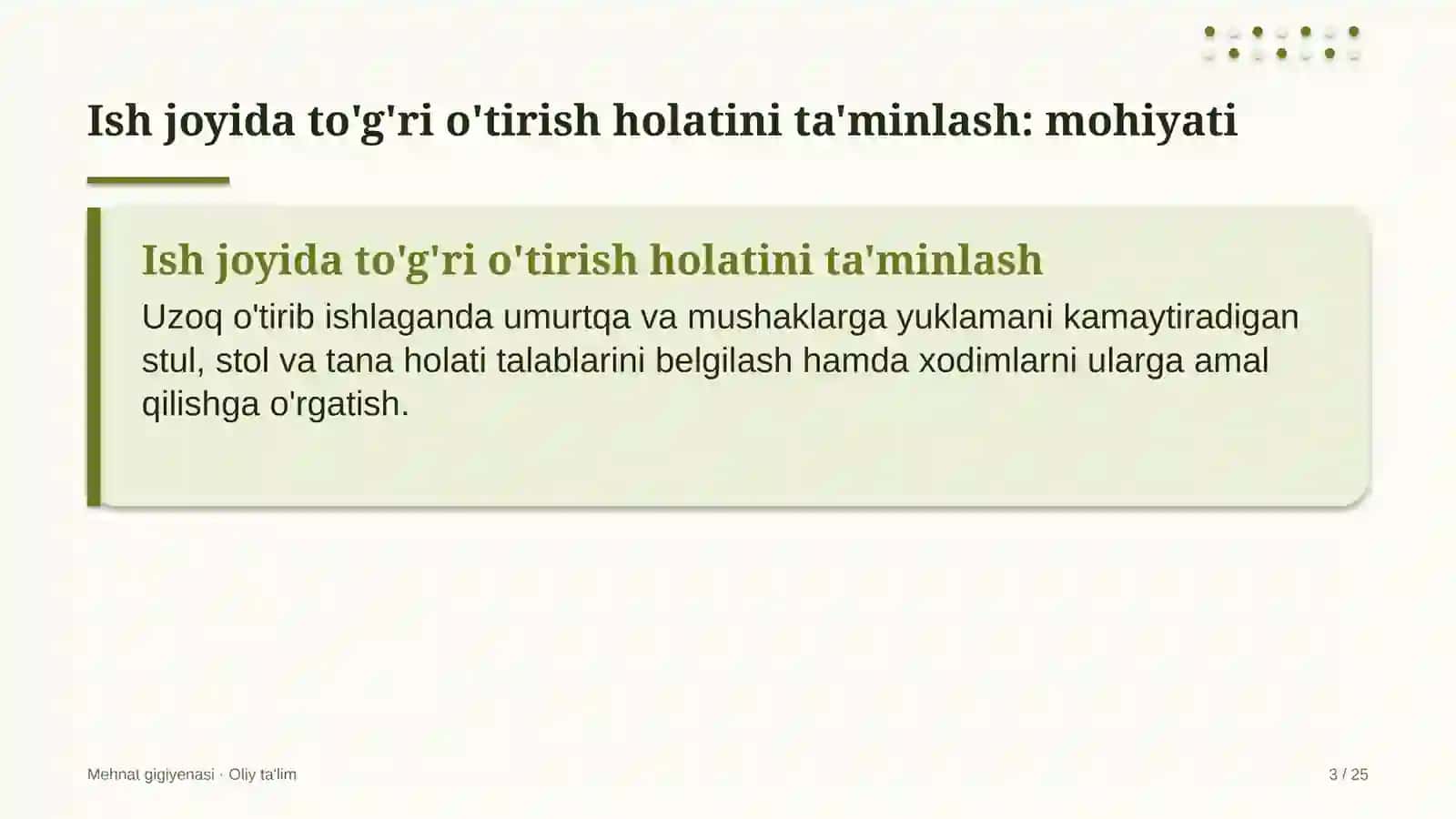 sayyohlik agentliklarida ish joyida to'g'ri o'tirish holatini ta'minlash 8445 3