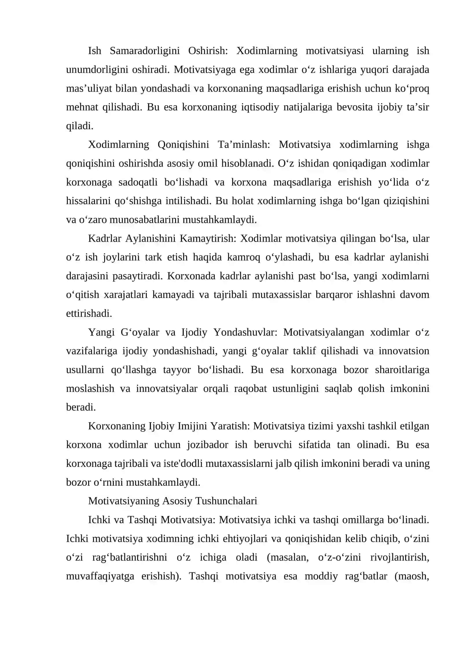 BIZNESDA MATIVATSIYANING O’RNI 3