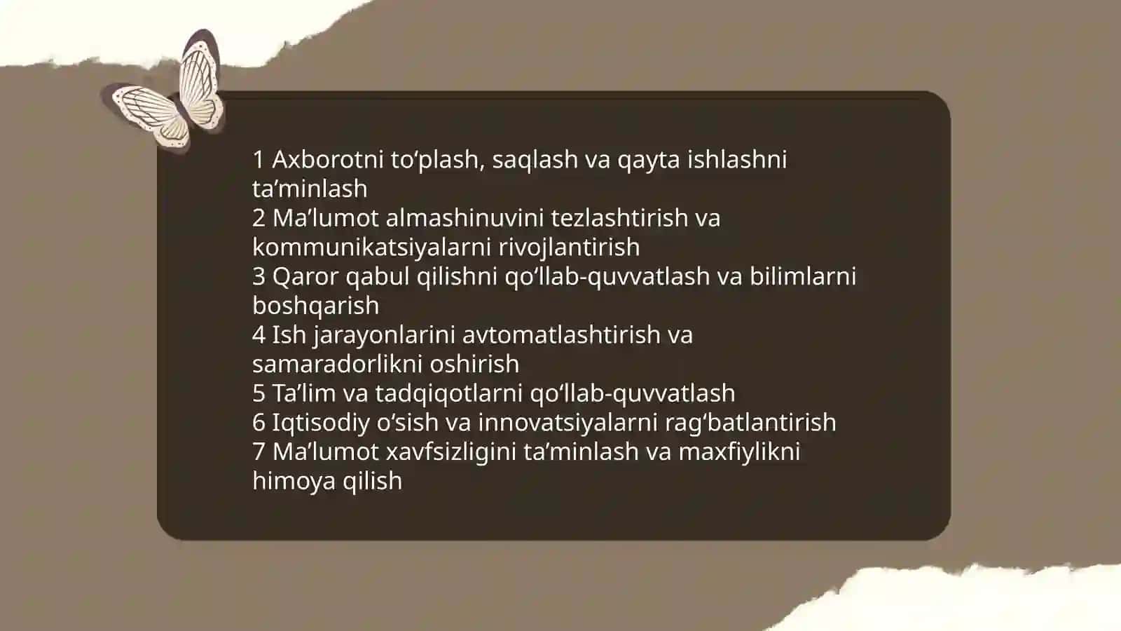 Axborot texnologiyalarining maqsad va vazifalari 3