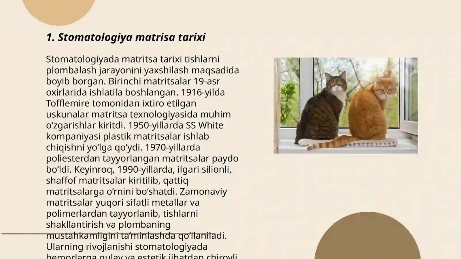 Stomatologiya matrisa tarixi 3