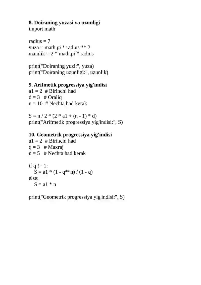 Matematik funksiyalar 3