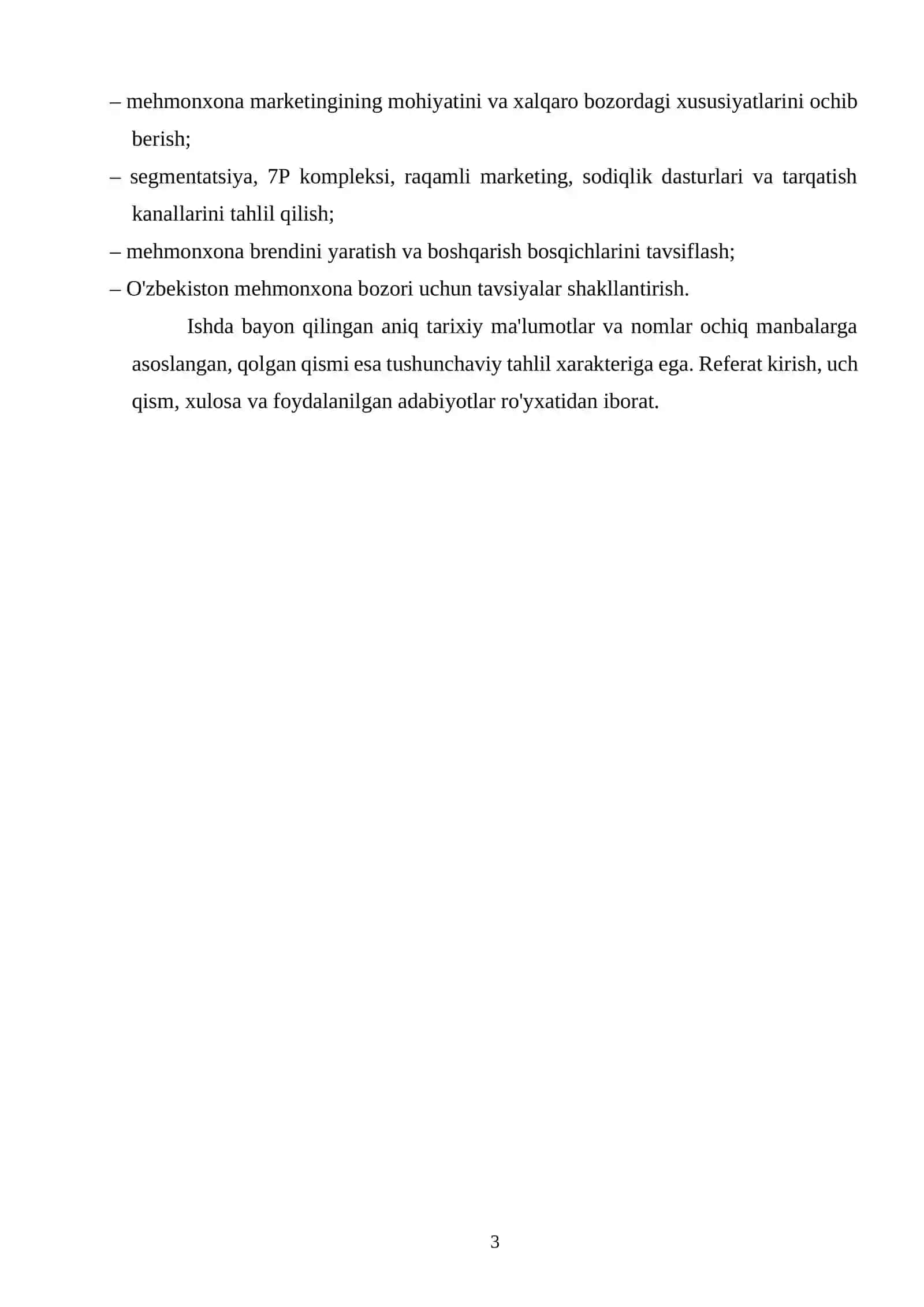 Xalqaro mehmonxonalar marketing strategiyalari va brending jarayoni 3
