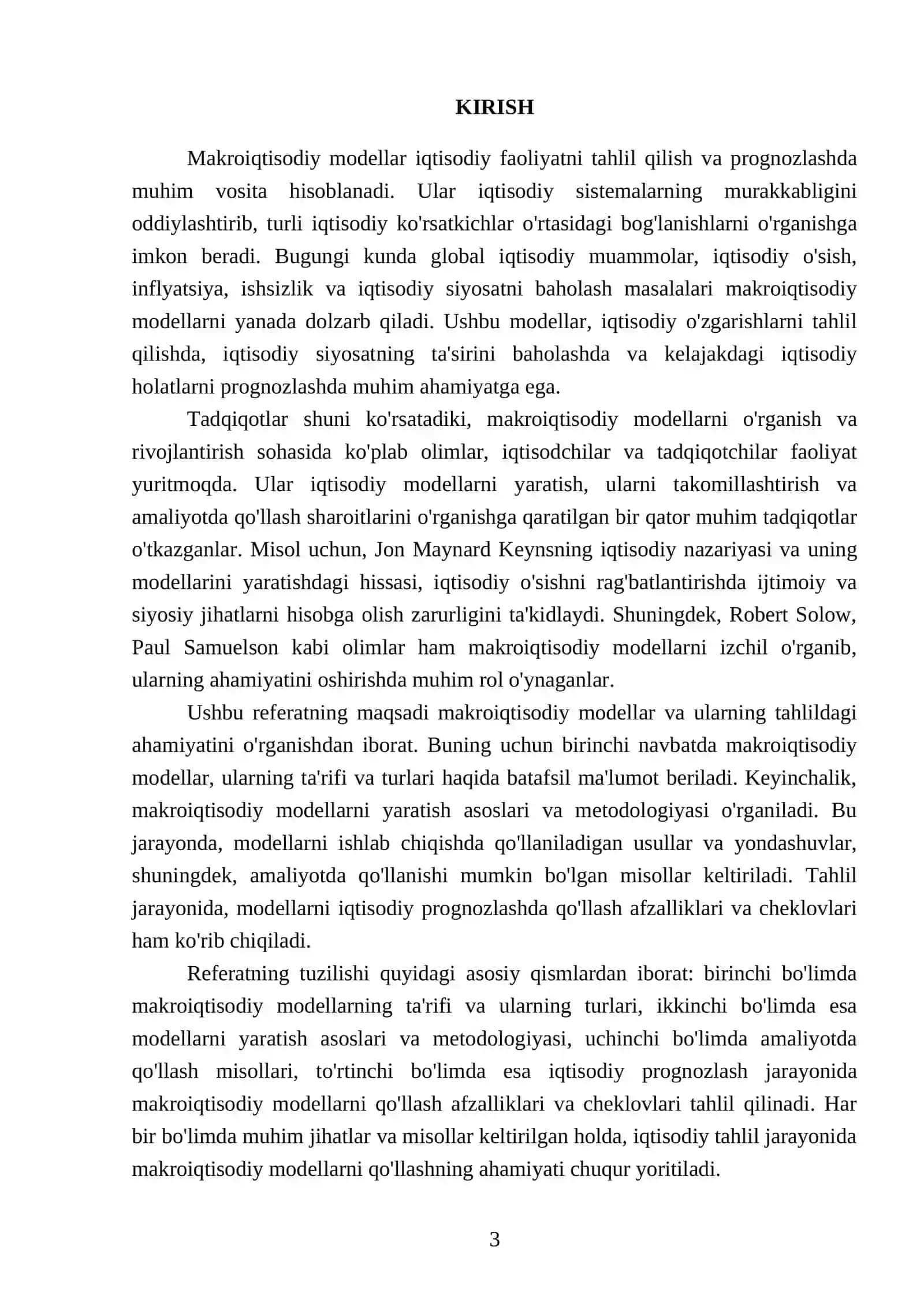 Makroiqtisodiy modellar va ularning tahlildagi ahamiyati 3