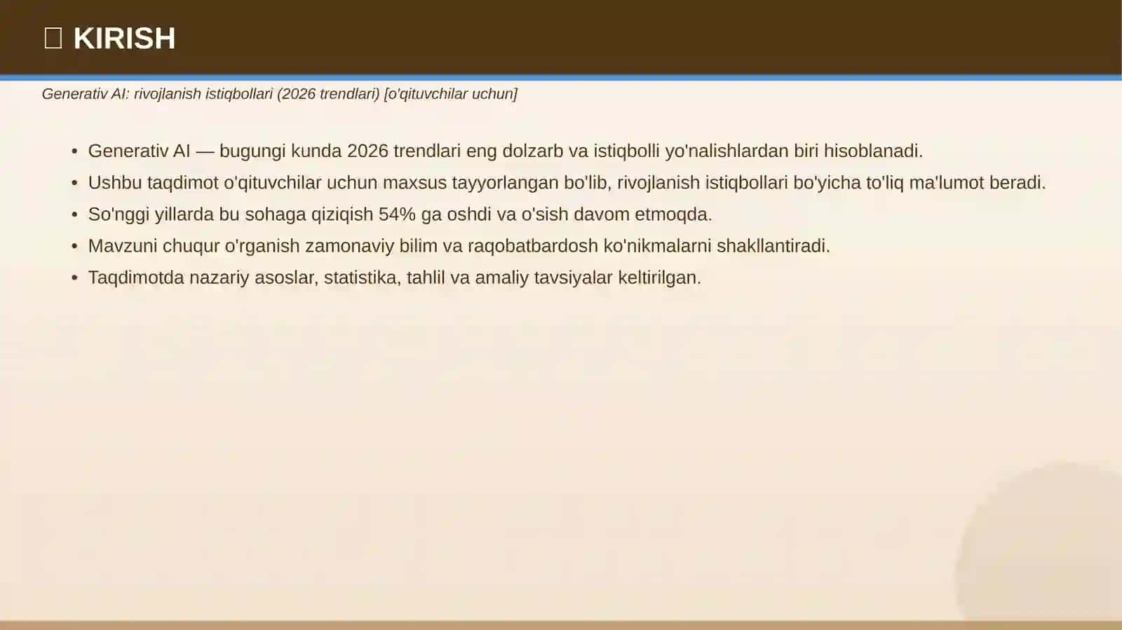 GENERATIV AI: rivojlanish istiqbollari (2026 trendlari) 3