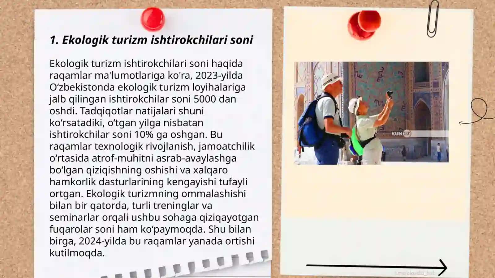 Ekologik turizm ishtirokchilari soni 3