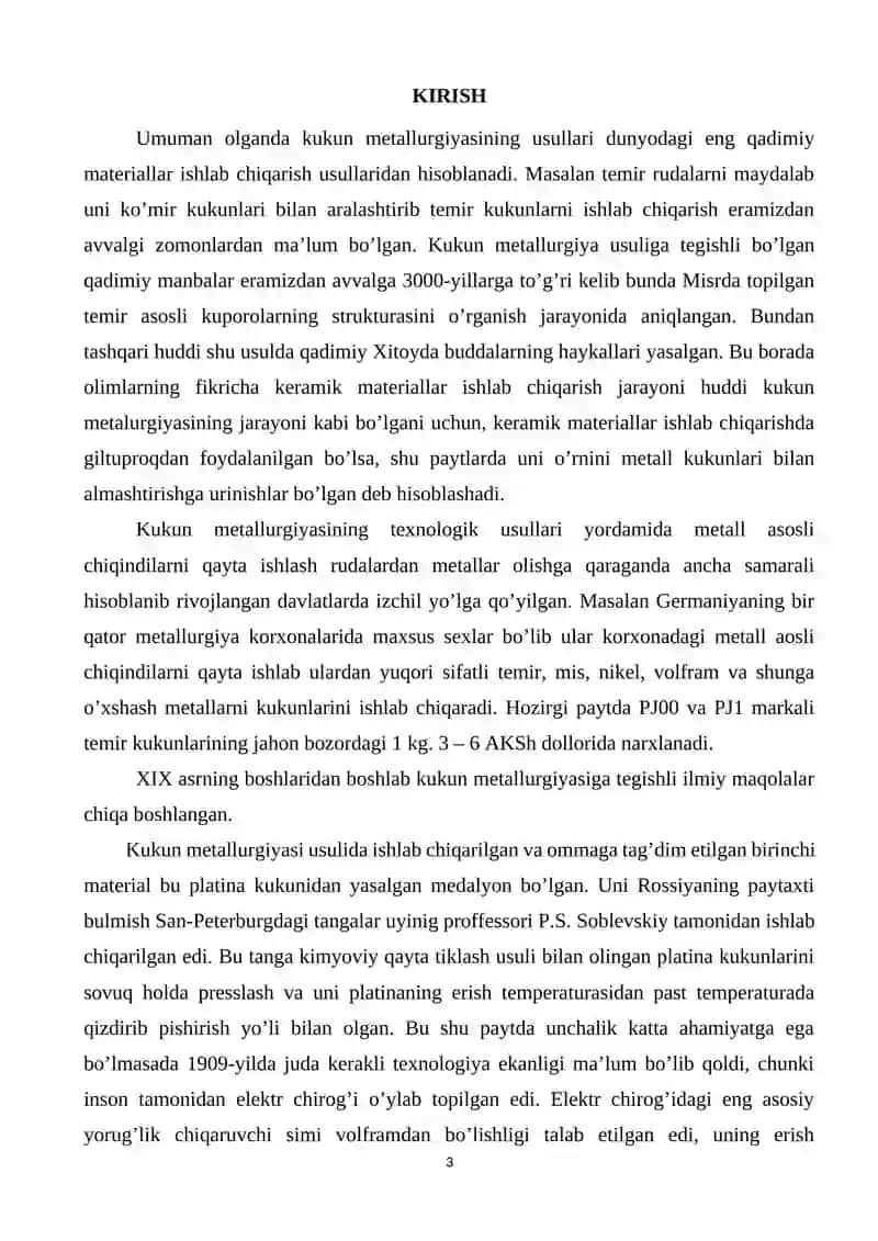 Metall oksidlari va karbidlaridan tayyorlangan kompozit materiallarni ishlatish sohalari 3