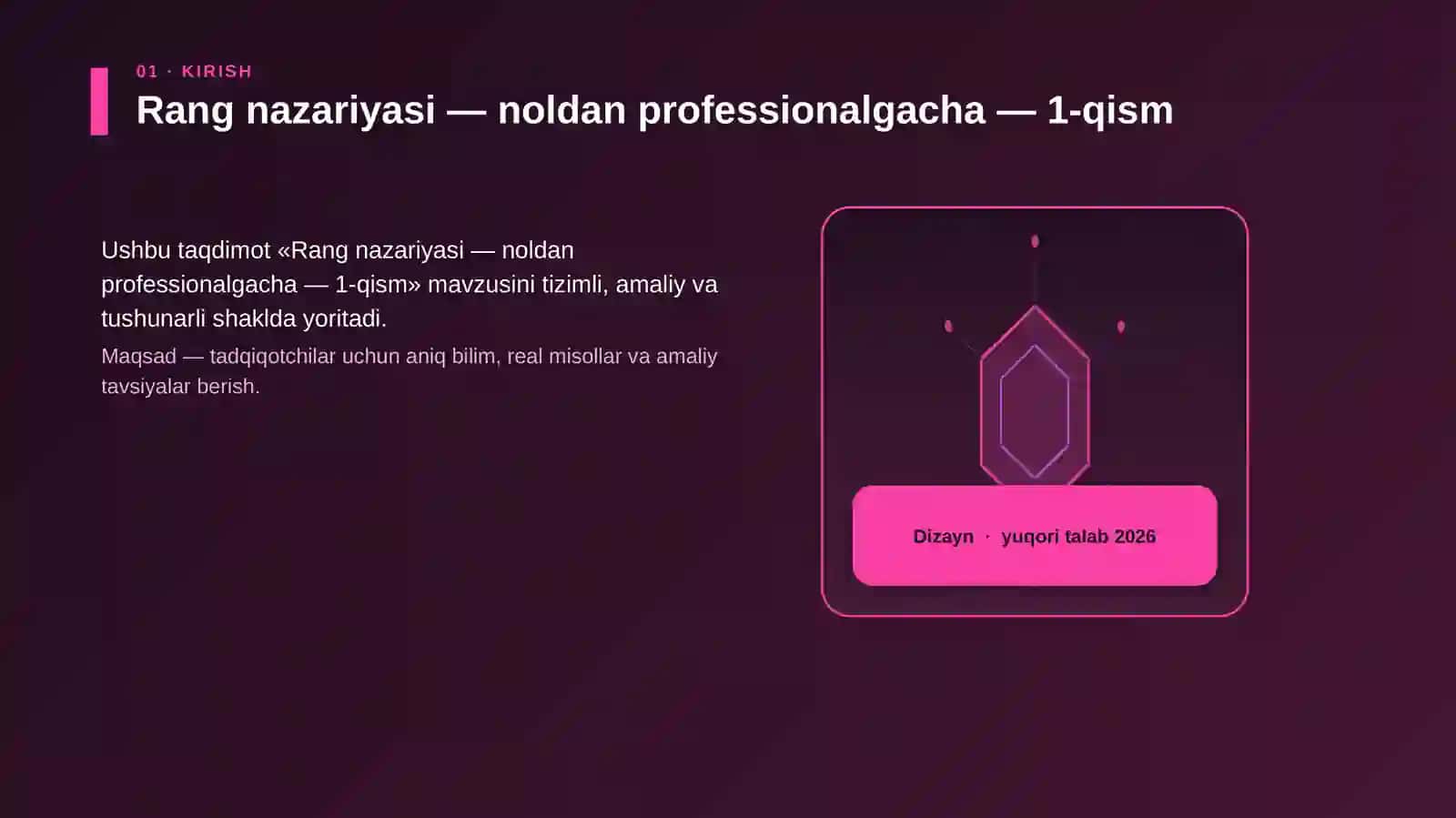 Rang nazariyasi — noldan professionalgacha — 1-qism 3