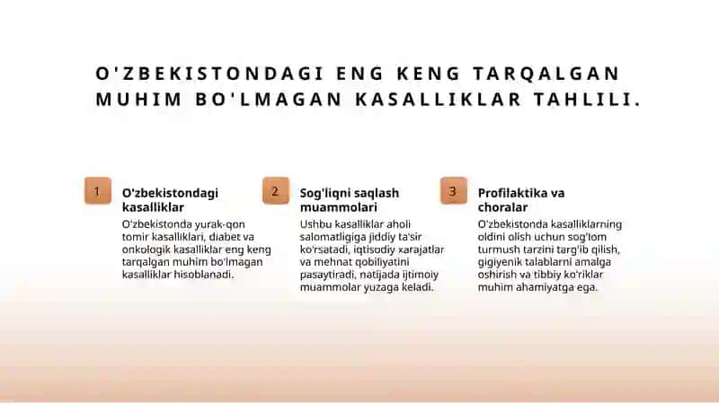 O'zbekistondagi Muqaddas bo'lmagan kasalliklar tahlili 3