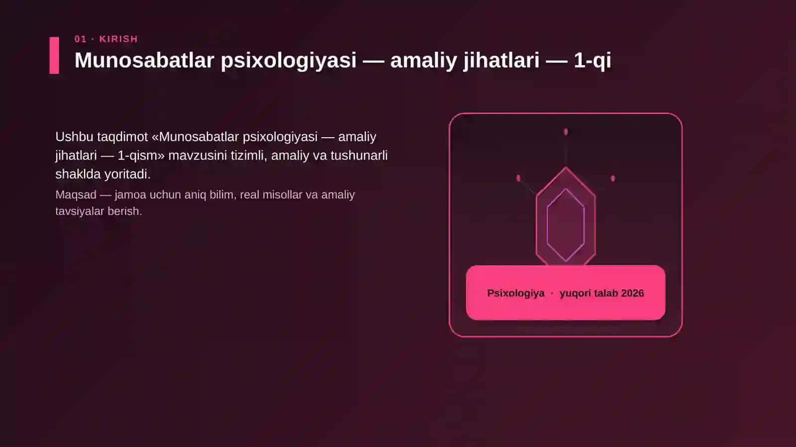 Munosabatlar psixologiyasi — amaliy jihatlari — 1-qism 3