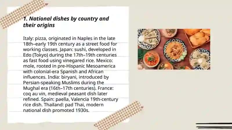 National meals 3