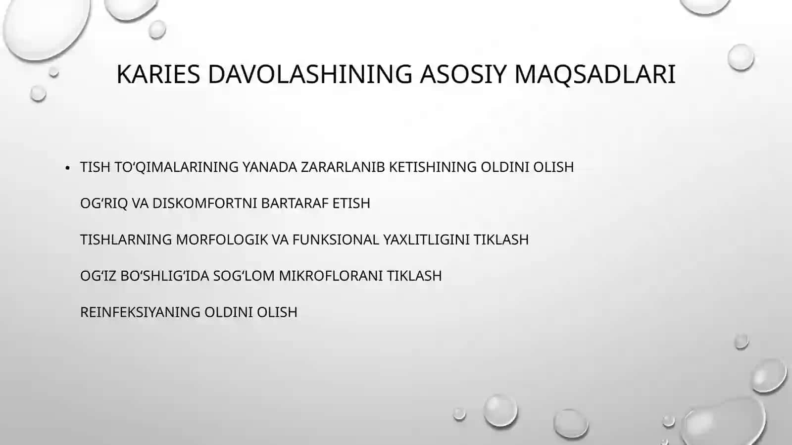 Kariesni mahalliy davolash usullari 3