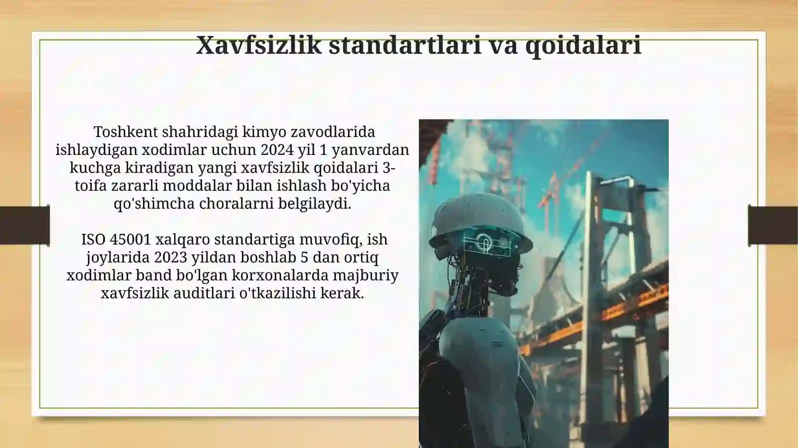 Avtomatlashtirish va ishchilar xavfsizligi inson omilio'rnigatexnika 3