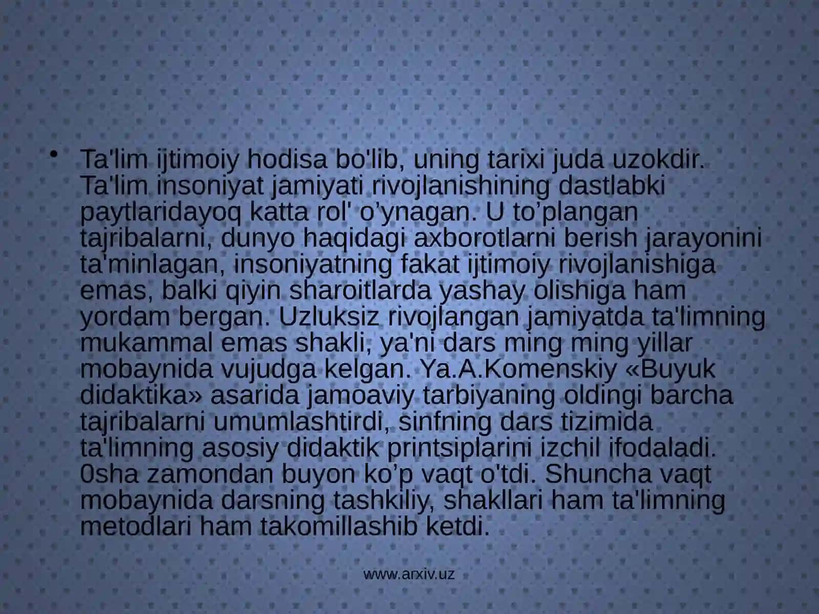 Pedagogika kolejida darslarga qo'yiladigan talablar 3