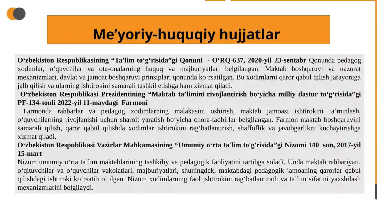 Menejerlik o’quv kursi: A.Avloni nomidagi pedagogik mahorat 3