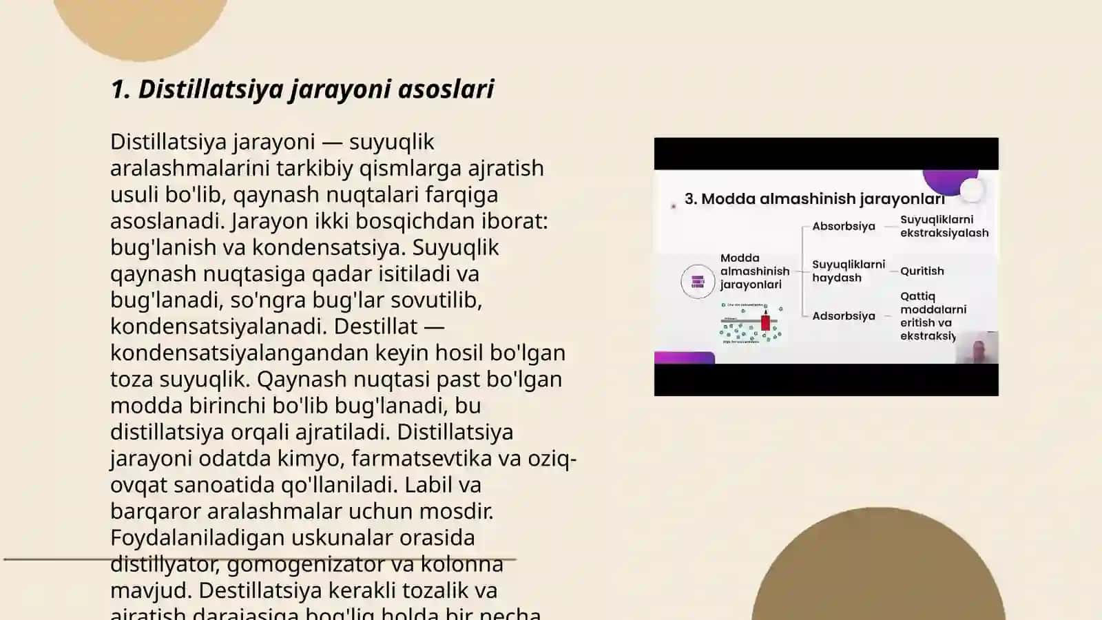 Distillatsiya boʻlimining nazariy asoslari texnologik sxemasi va asosiy aparatlari 3