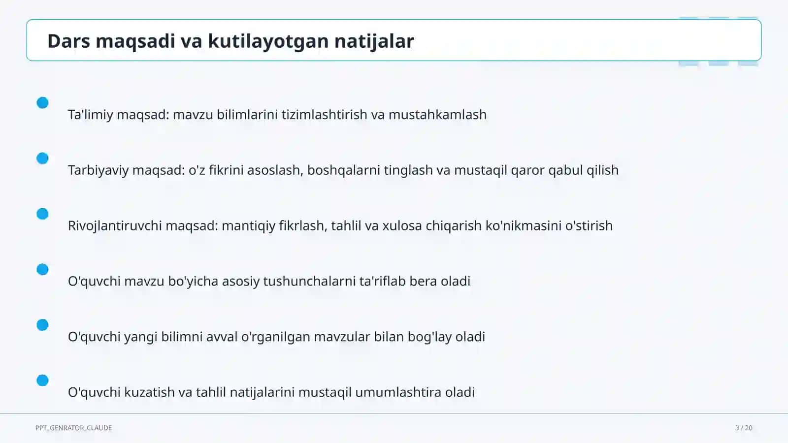 PowerPoint dasturida taqdimot yaratish (7-sinf) 3