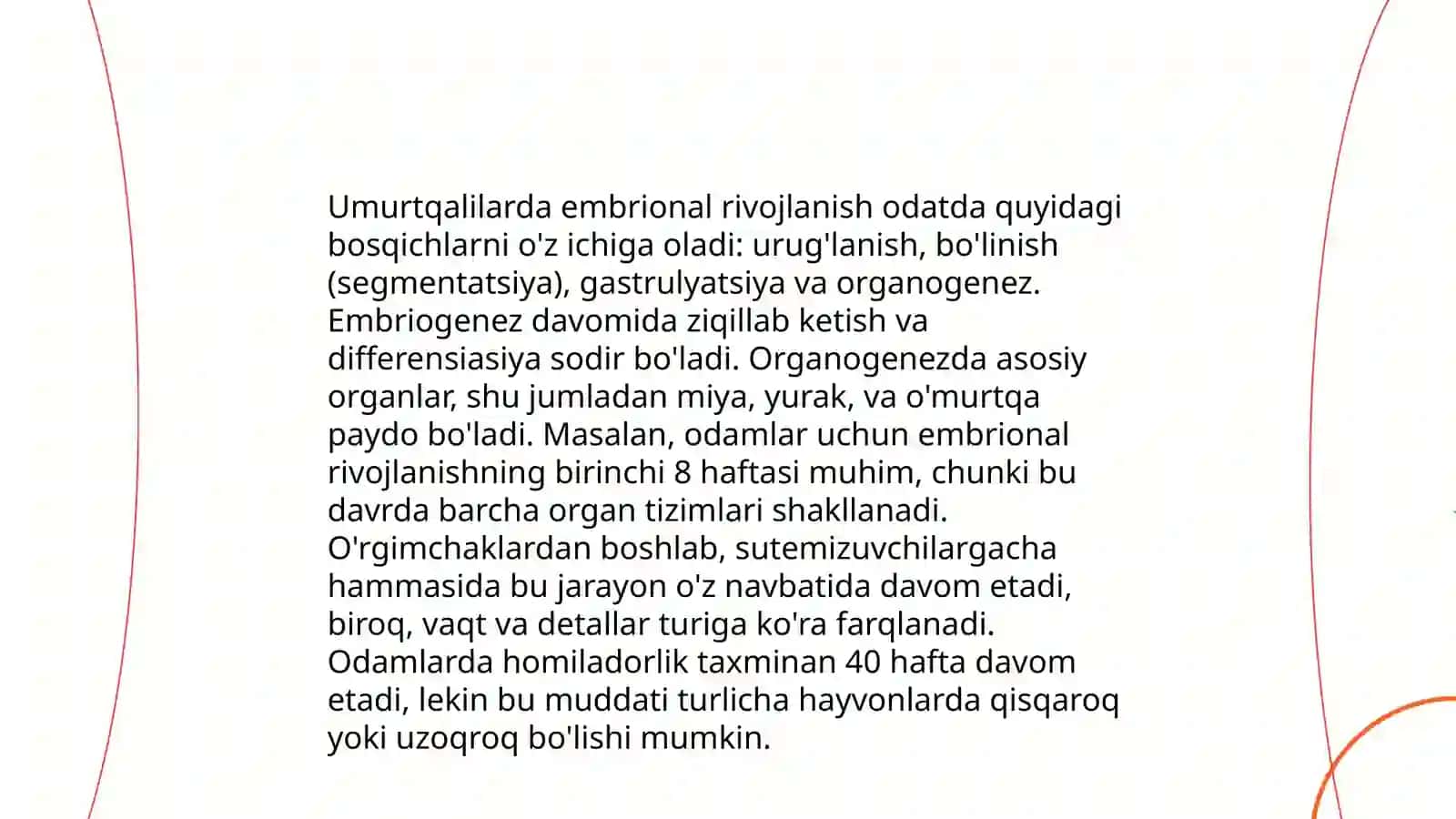 Umurtqalilarda a' zolar va a' zolar tizimi ontogenezi 3