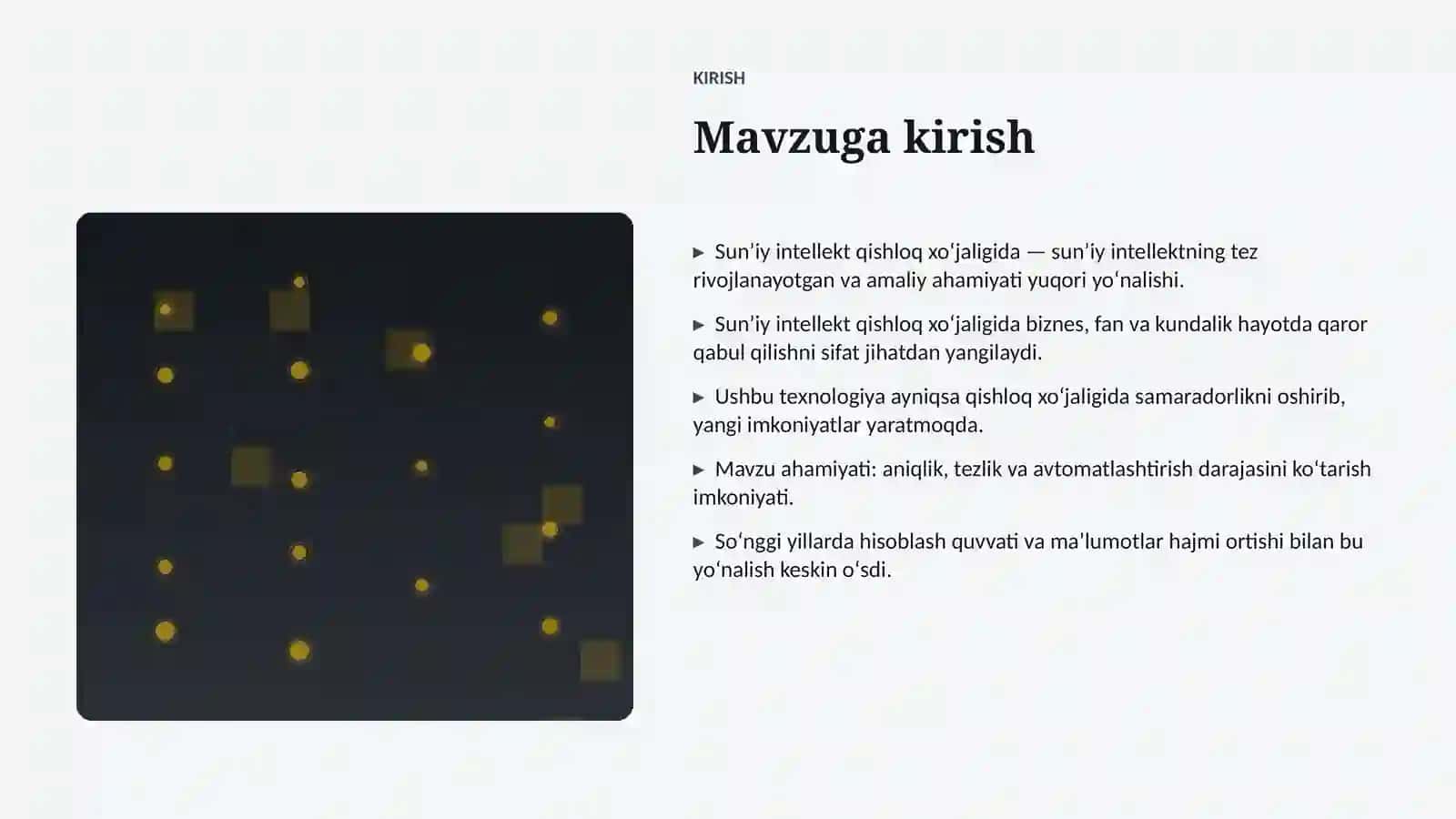 Sunʼiy intellekt qishloq xoʻjaligida 3