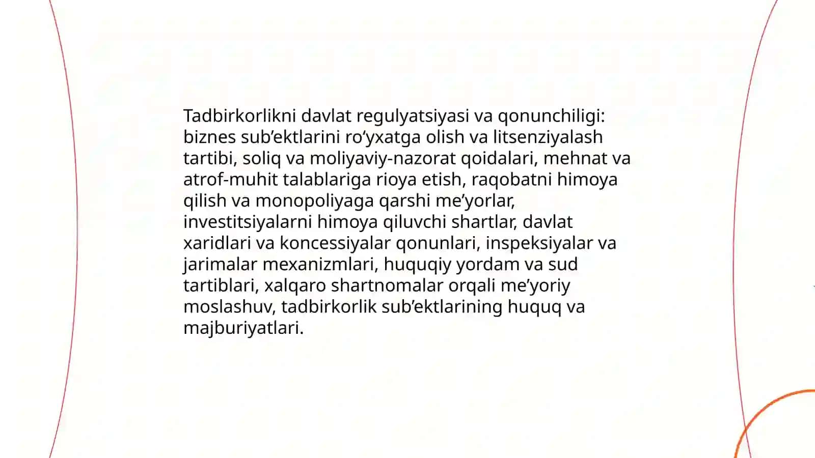 Tadbirkorlikning davlat tomonidan qo'llab quvvatlanishi va boshqarilishi 3