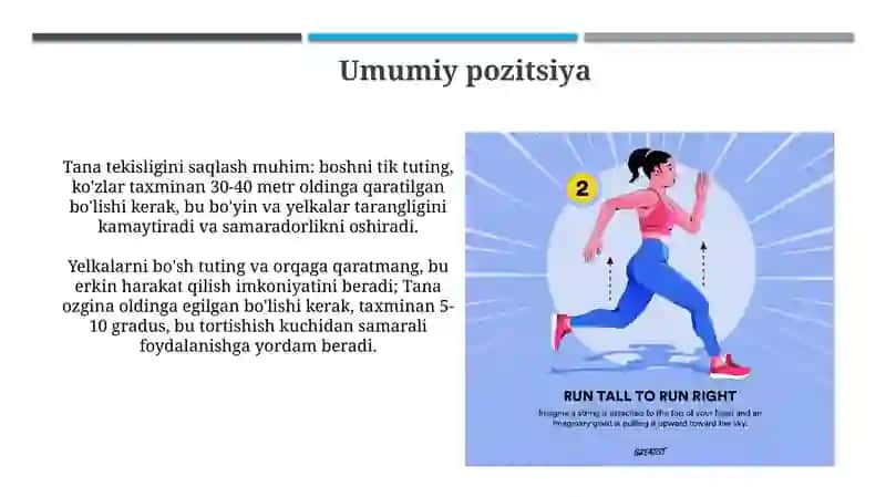 Uzoq masofaga yugurish texnikasi 3