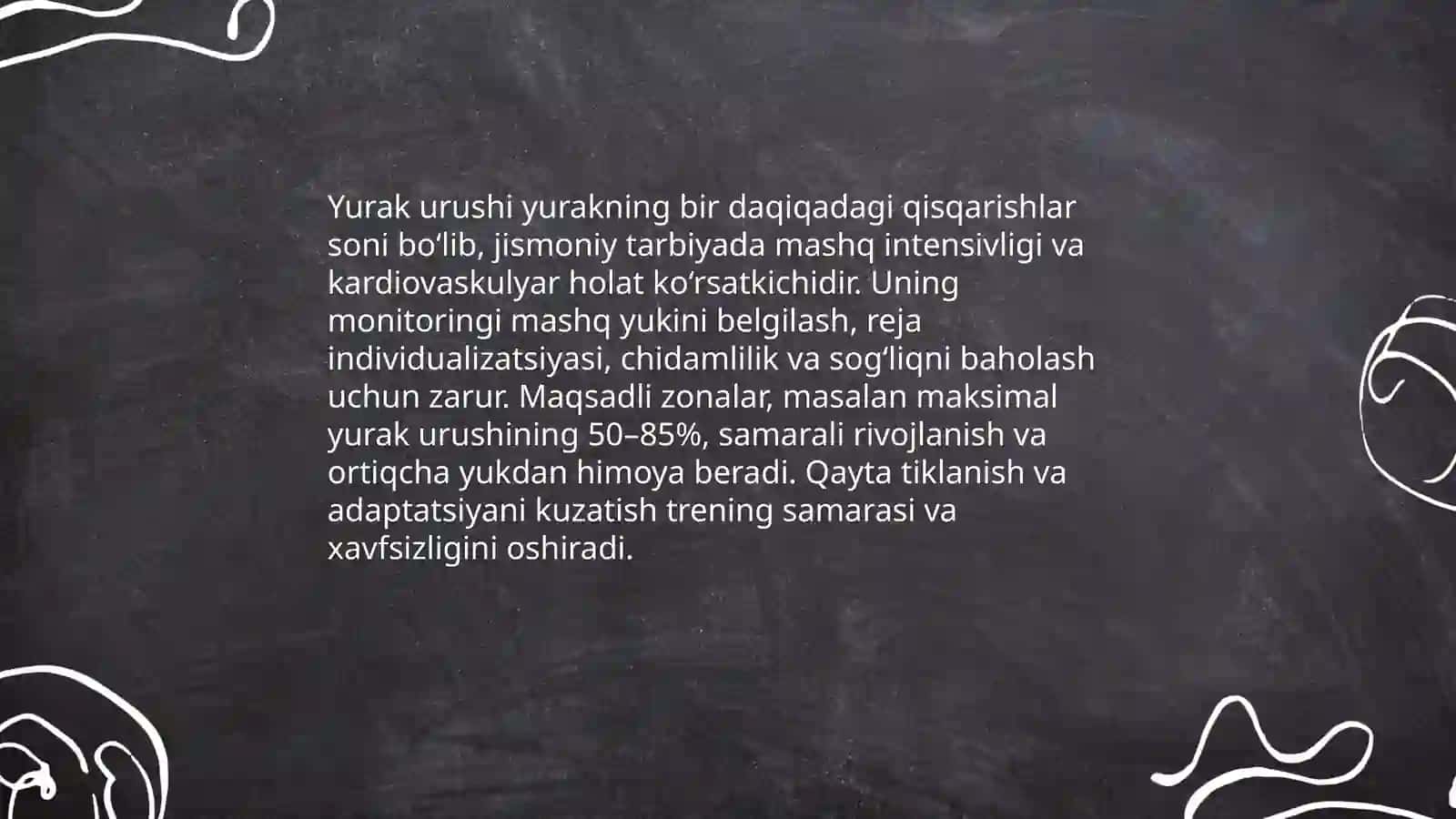 Yurak urushini jismoniy tarbiyada ahamiyati 3