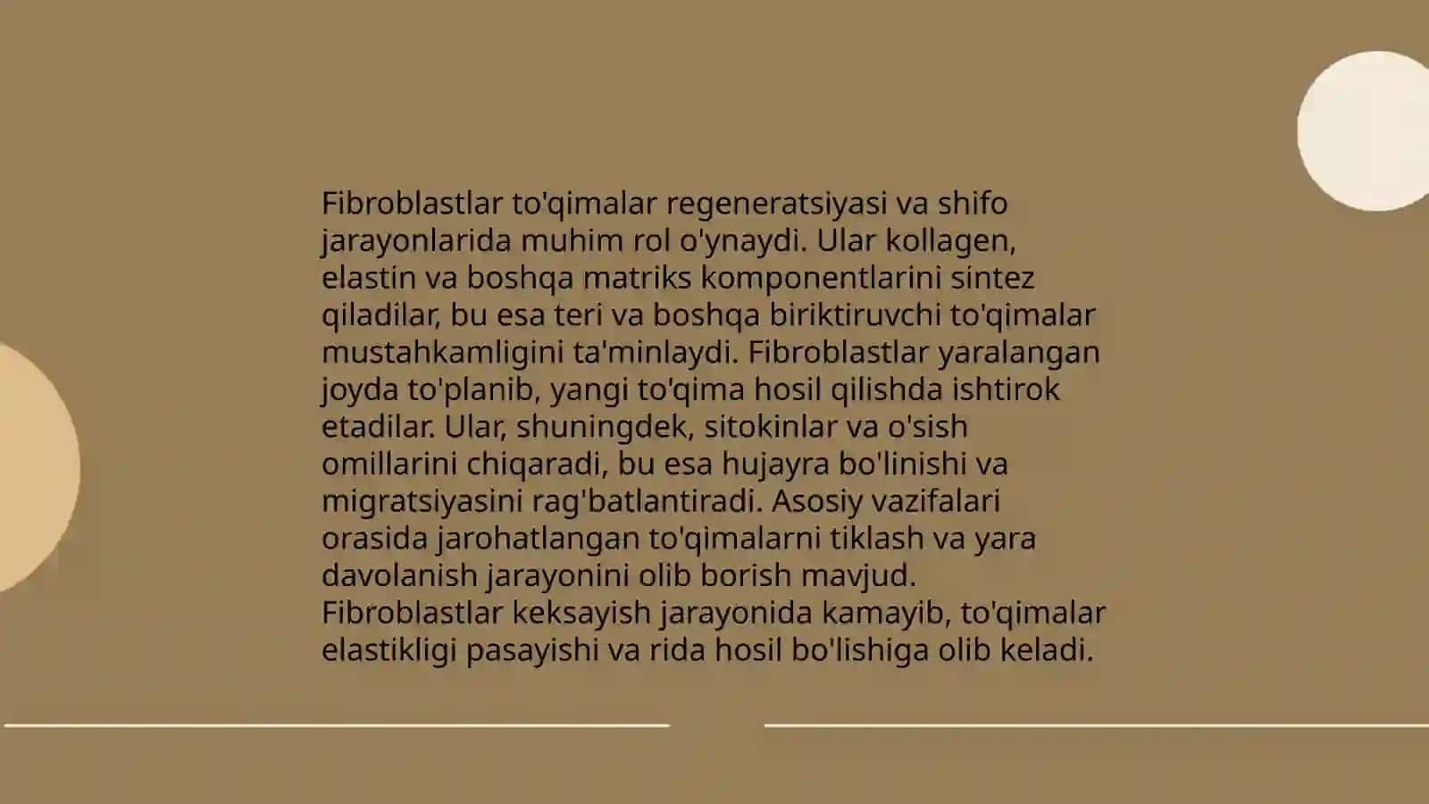 Fibroblastlarning jarohatning bitishi va chandiq hosil bo'ishidagi roli 3