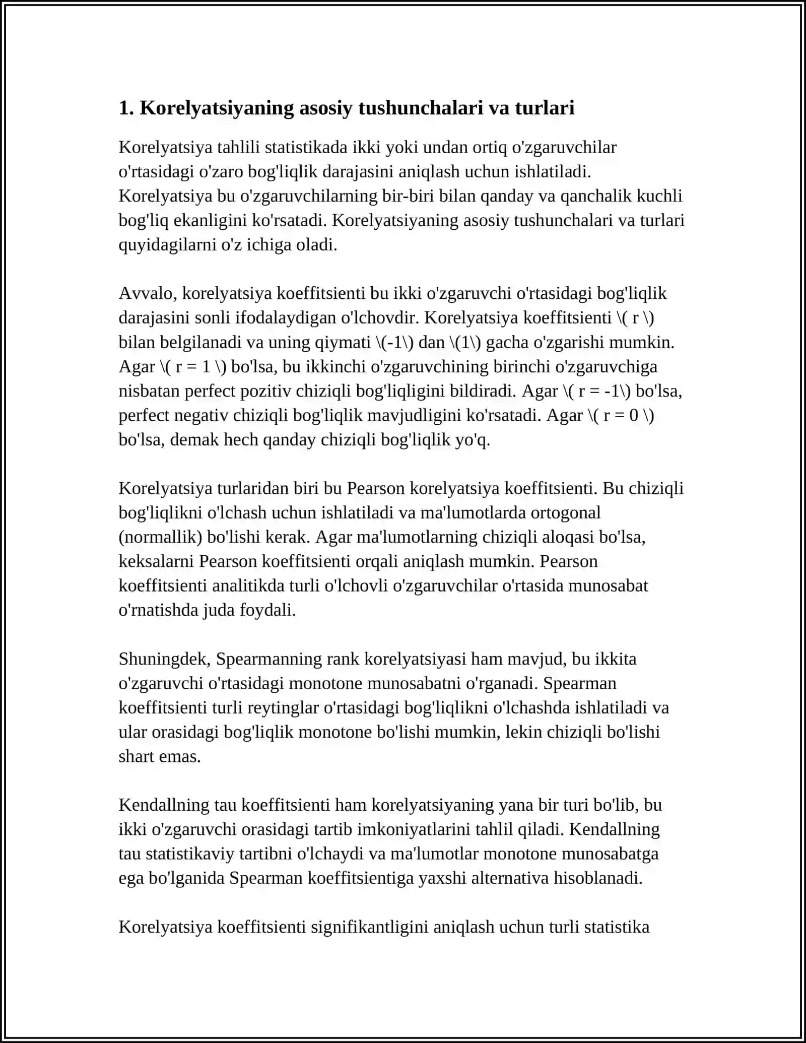 KORALATSION VA REGRESSION TAHLIL USULLARI 3