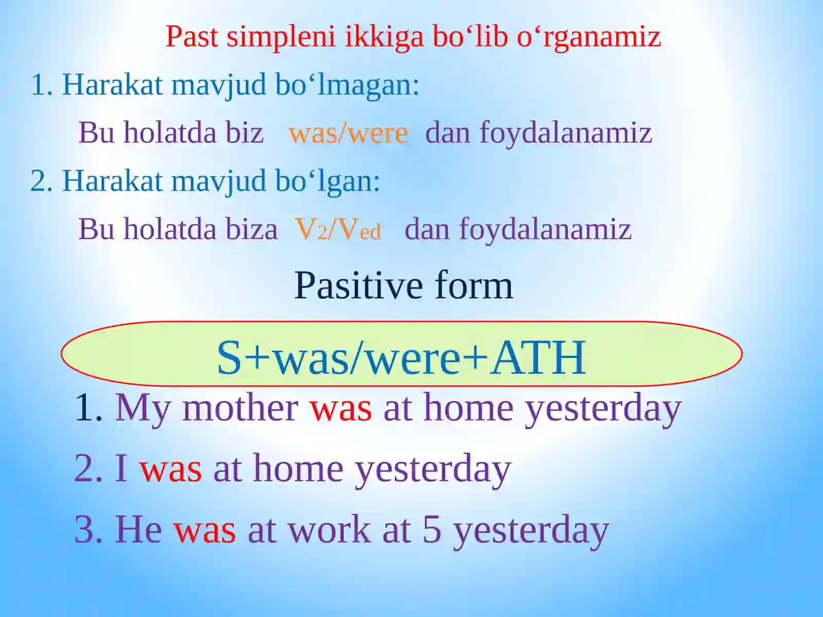 Past Simple Tense 3