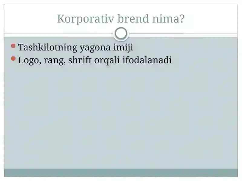 Korporativ brend va unga xos stil 3