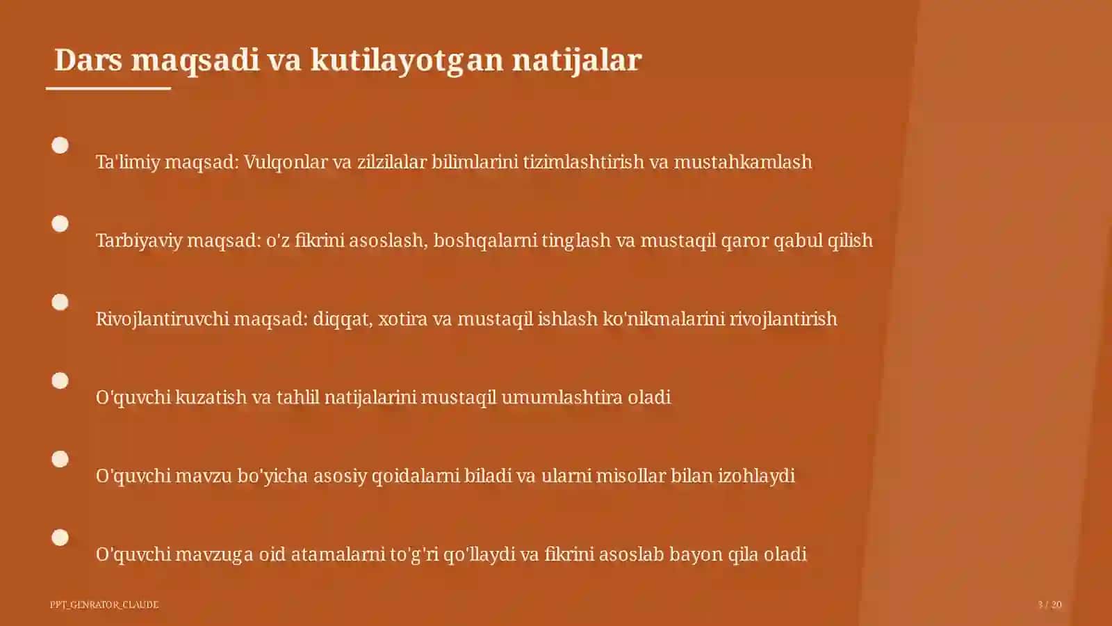 Vulqonlar va zilzilalar (5-sinf) 3