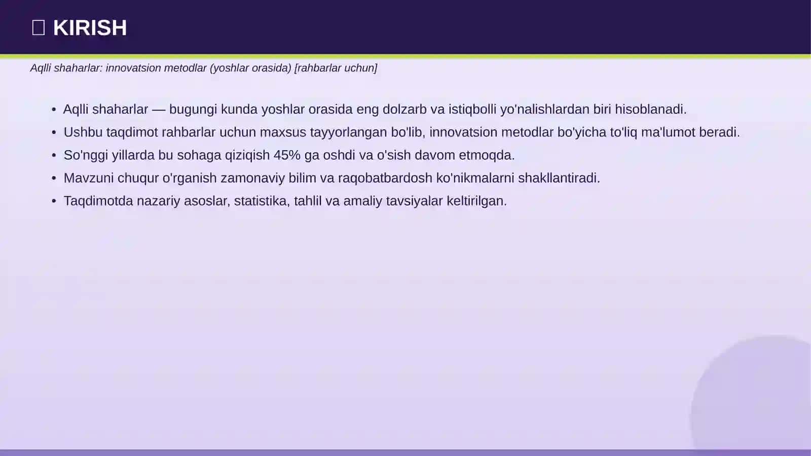 Aqlli shaharlar: innovatsion metodlar (yoshlar orasida) [rahbarlar uchun] 3