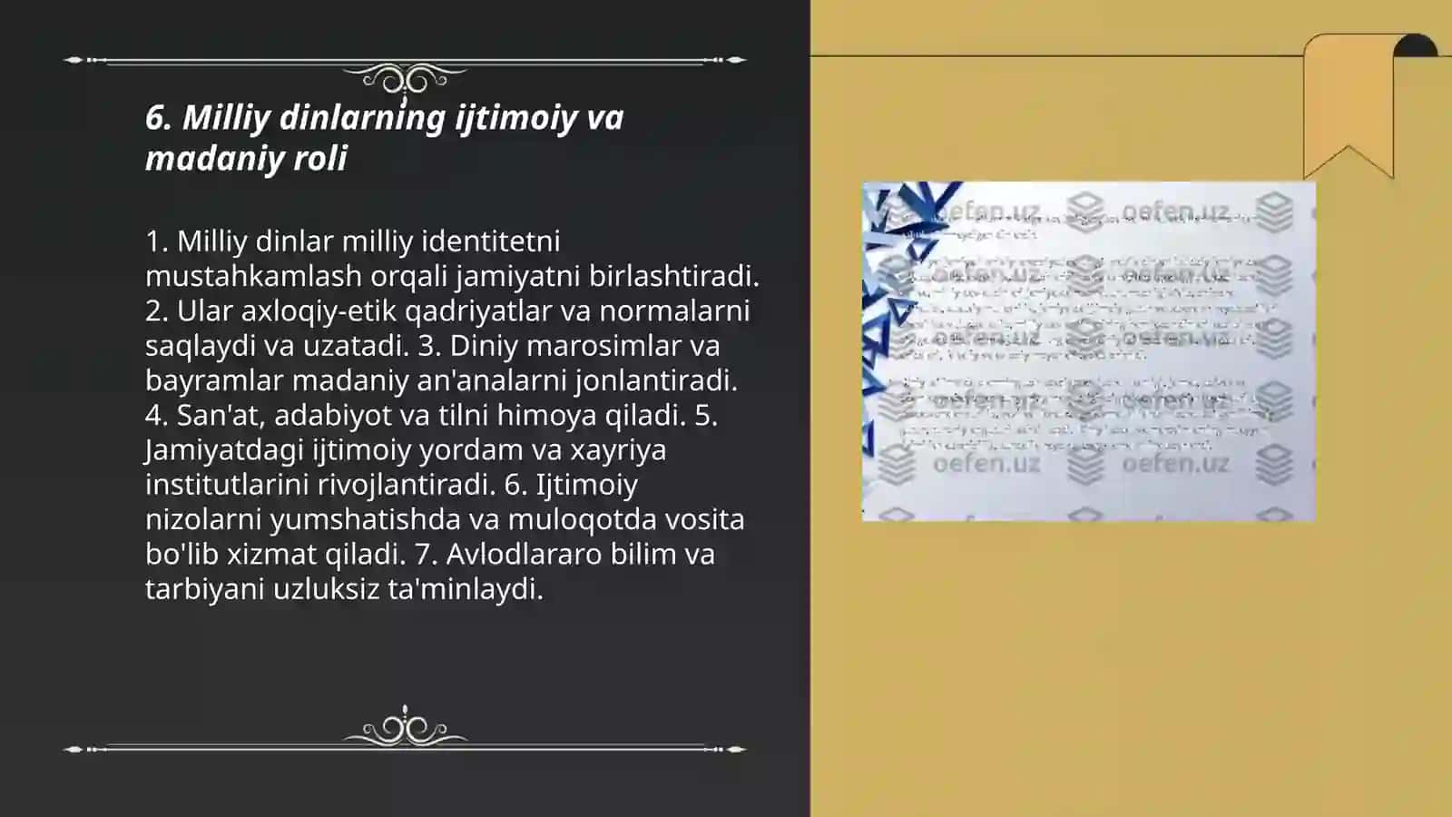 Milliy dinlar 3
