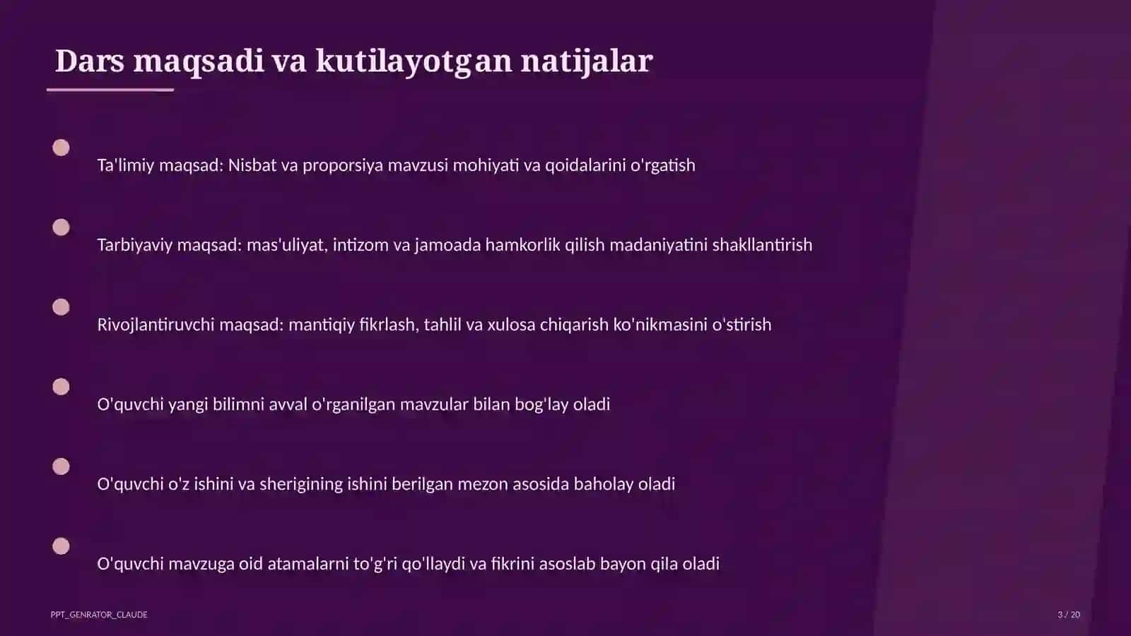 Nisbat va proporsiya (6-sinf) 3