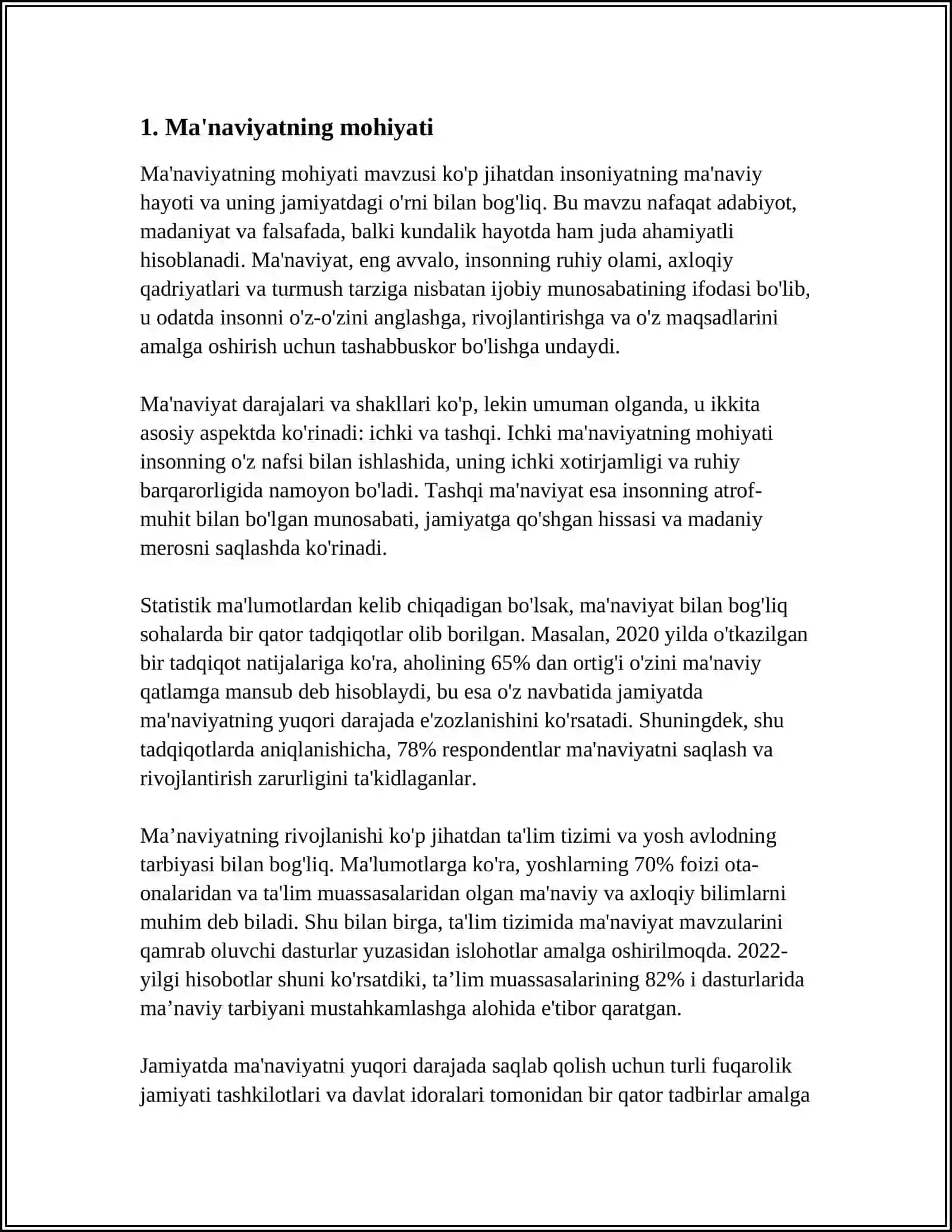 MA’NAVIYAT UNING MEZONLARI VA MILLIY-MA’NAVIY TIKLANISH HAQIDAGI KONSEPSIYALARI 3