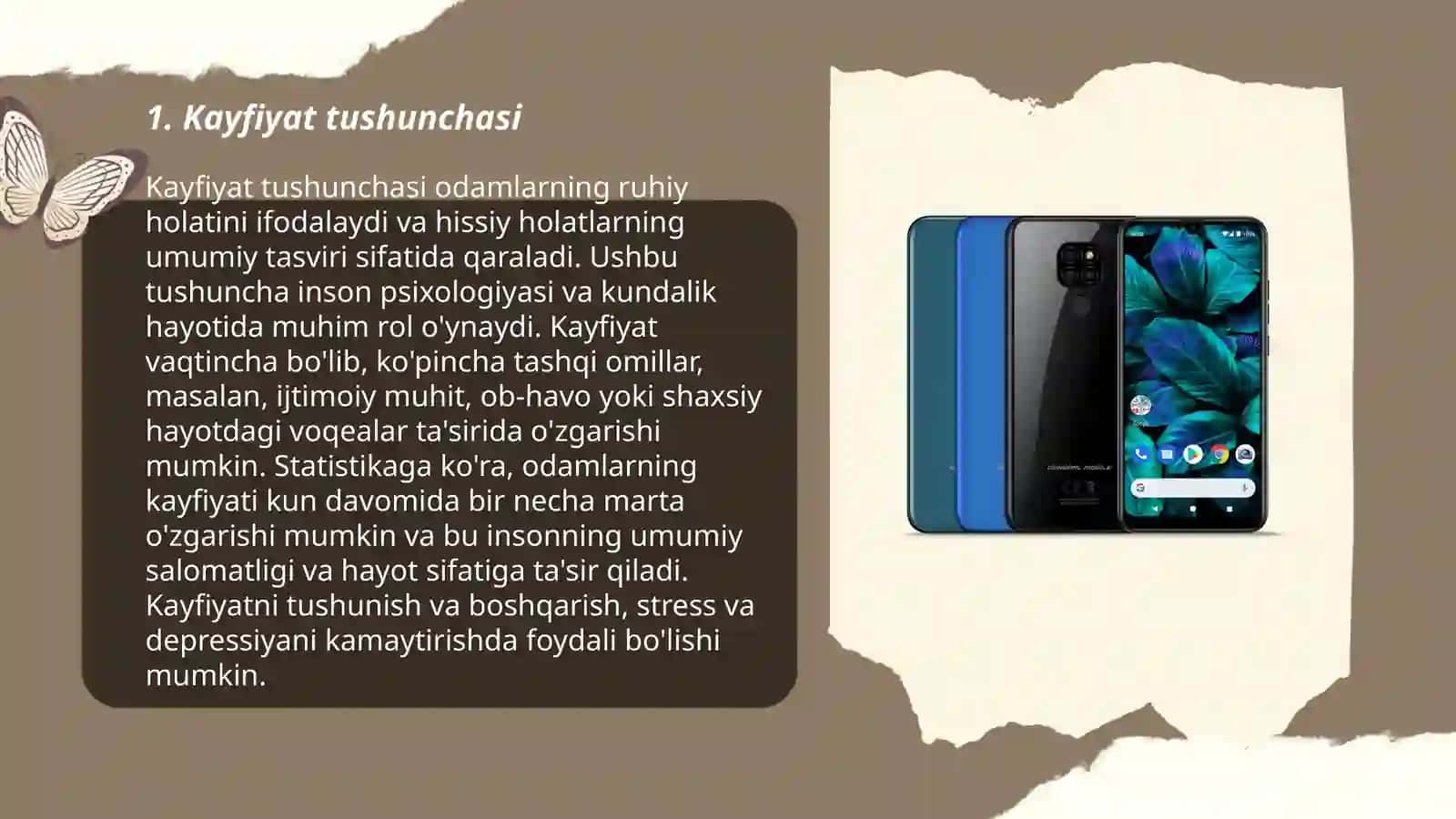 Kayfiyatning umumiy tavsifi va uning tuzilishi 3