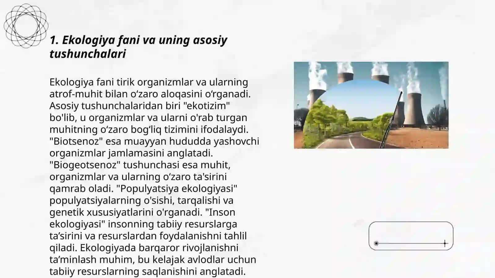 Ekologiya fani va uning bo'limlari 3