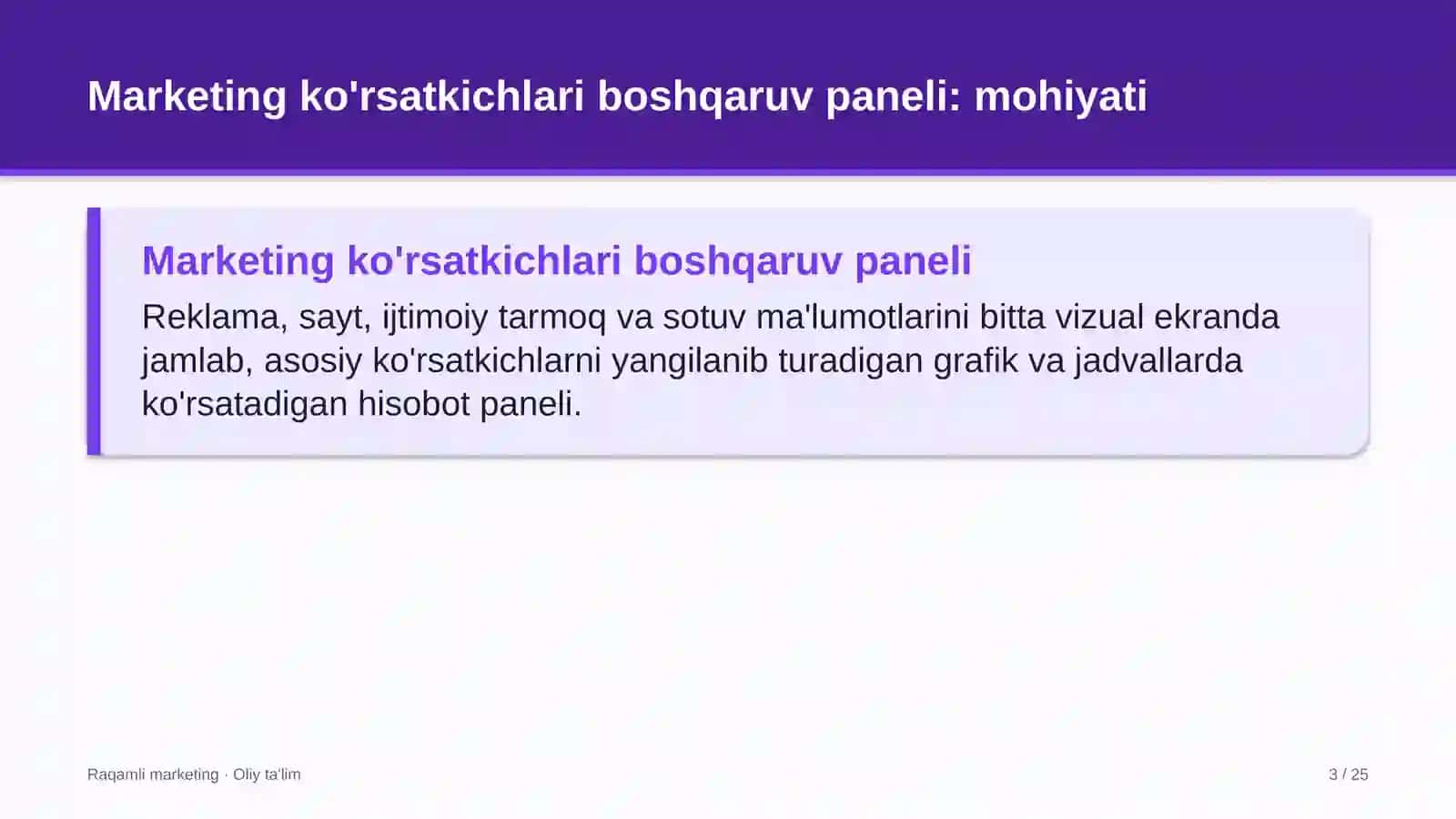ekstremal turizmda marketing ko'rsatkichlari boshqaruv panelini yaratish 1264 3