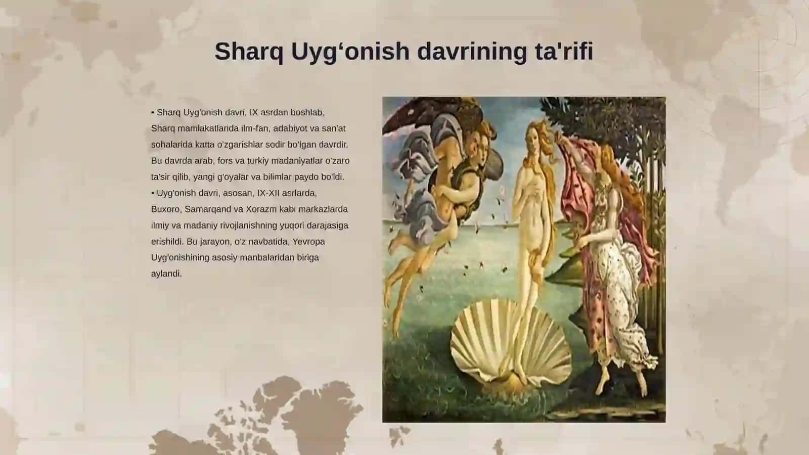 Sharq Renessansining jahon sivilizatsiyasi taraqqiyotidagi o'rni 3