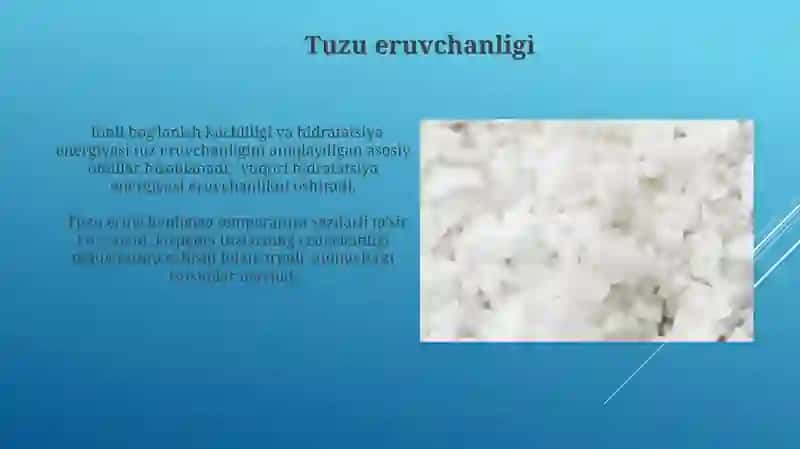 Tuzlar va uning xossalari 3