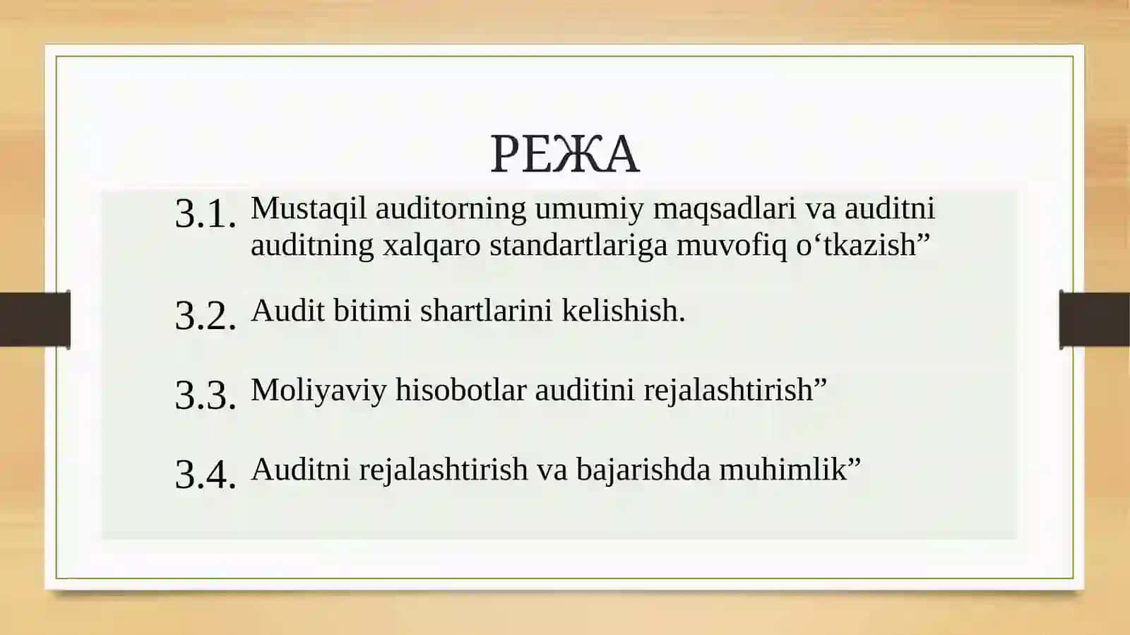 AUDIT XALQARO STANDARTLARI ASOSIDA AUDITNI TASHKIL QILISH 3